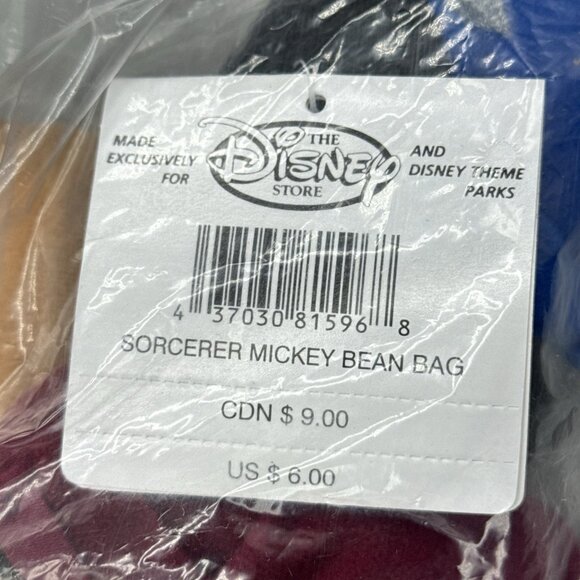 Fantasia Sorcerer Mickey Hippo Aligator Disney Store Bean Bag Toy Set of 3 - Picture 8 of 9